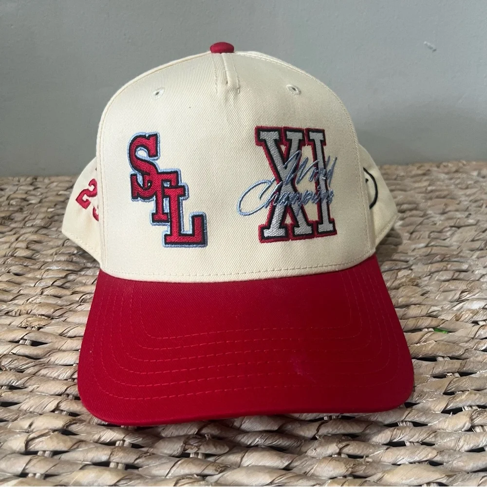 Otto hat‎ STL vs XI World Champions 2023 SnapBack Red Beige Cap